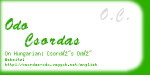 odo csordas business card